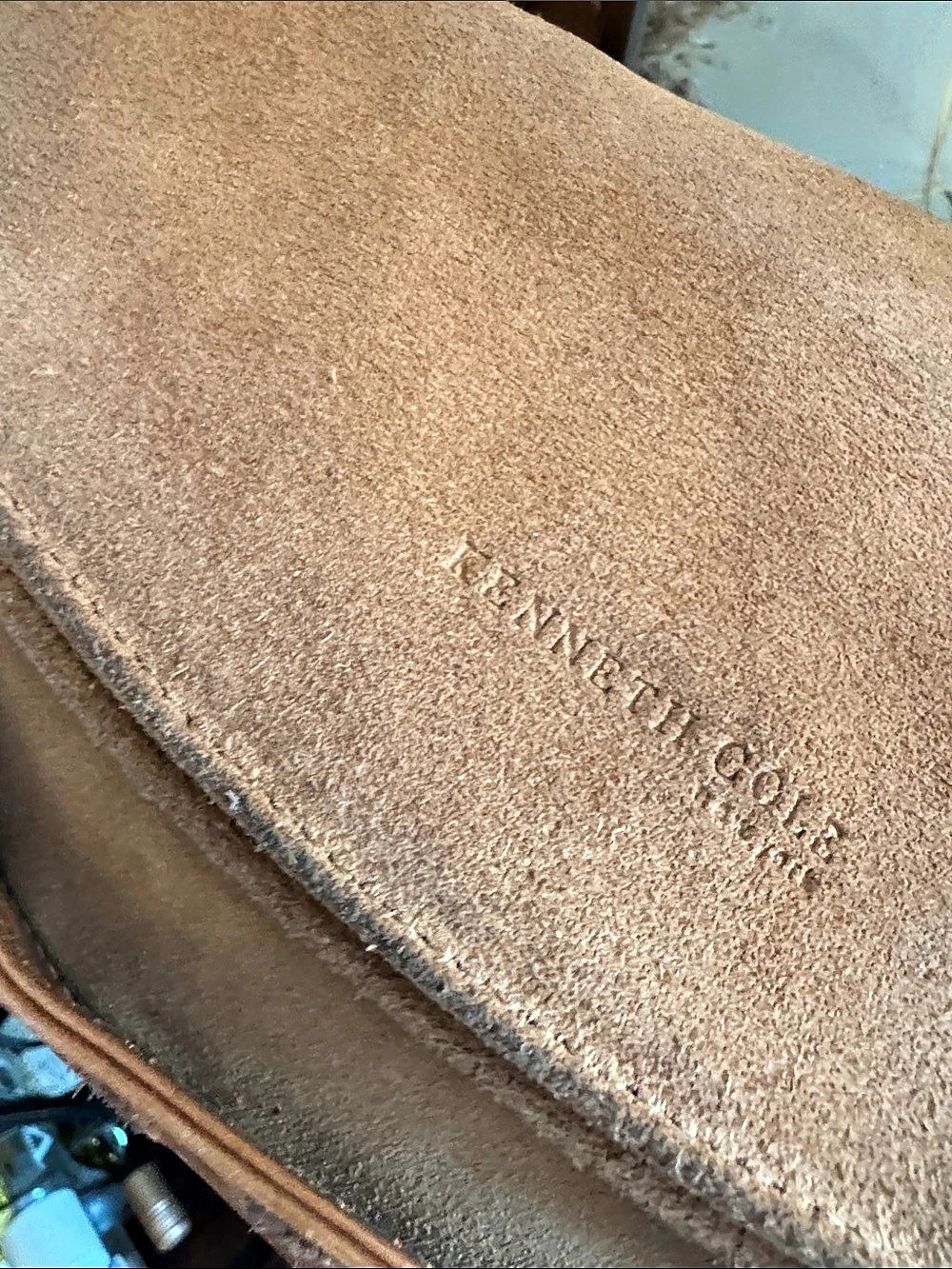 Kenneth Cole Brown Tote Bag Vintage - Picture 5 of 9